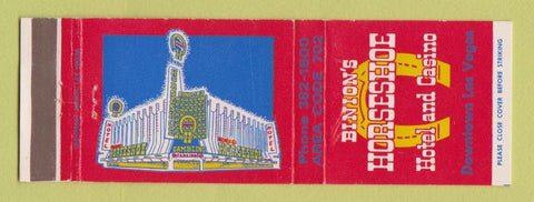 Matchbook Cover - Binion's Horseshoe Casino Las Vegas NV