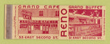 Matchbook Cover - Grand Cafe Reno NV WEAR