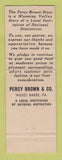 Matchbook Cover - Percy Brown's Grocery Stores 1955 Wilkes Barre PA