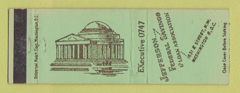 Matchbook Cover - Jefferson Federal Savings and Loan Washington DC