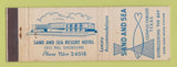 Matchbook Cover - Sand and Sea Resort Hotel Corpus Christi TX