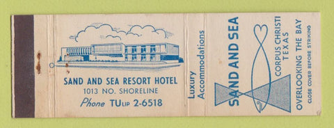 Matchbook Cover - Sand and Sea Resort Hotel Corpus Christi TX