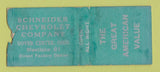 Matchbook Cover - Schneider Chevrolet Dover Center OH BOBTAIL WORN