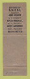 Matchbook Cover - AMCAL Match Club Fresno CA 1959 Perkins Americana GREEN