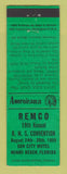 Matchbook Cover - REMCO Match Club RMS 1959 Miami Beach Perkins Americana GREEN
