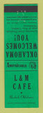 Matchbook Cover - L&M Cafe Newkirk OK Perkins Americana GREEN