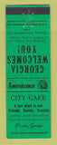 Matchbook Cover - City Cafe Preston GA Perkins Americana GREEN