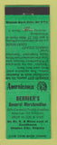 Matchbook Cover Berrier's General Store Charles City VA Perkins Americana GREEN