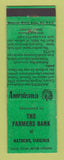 Matchbook Cover - Farmers Bank Mathews VA Perkins Americana GREEN