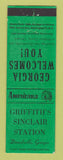 Matchbook Cover Griffith's Sinclair gas Danielsville GA Perkins Americana GREEN