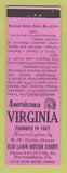 Matchbook Cover - Ash Lawn Motor Court Harrisonburg VA Perkins Americana PINK