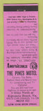 Matchbook Cover - Pines Motel Kiptopeke Beach VA  Perkins Americana PINK