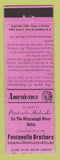 Matchbook Cover - Fontenelle Grocery Pointe a la Hache LA Perkins Americana PINK