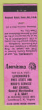 Matchbook Cover - Lunenburg's Free State Inn VA Perkins Americana PINK