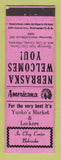 Matchbook Cover - Yunko's Market Clay Center NE Perkins Americana PINK