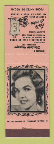 Matchbook Cover - Leite De Rosas Perfume Brazil girlie