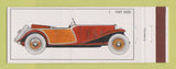 Matchbook Cover - Antique Cars 1930 Fiat