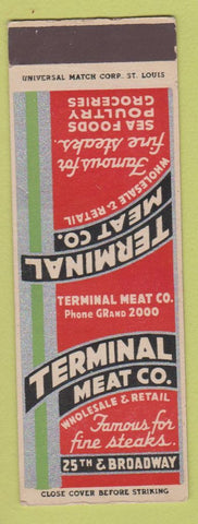 Matchbook Cover - Terminal Meat Company Kansas City MO SAMPLE