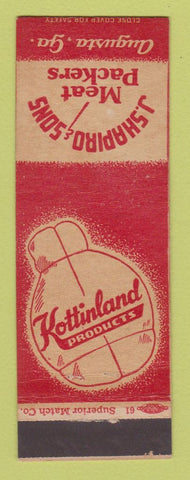 Matchbook Cover - J Shapiro Sons Meat Packers Augusta GA