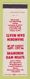 Matchbook Cover - Shamokin Dam Meats Riverside PA