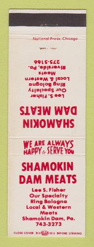 Matchbook Cover - Shamokin Dam Meats Riverside PA