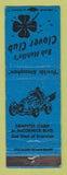Matchbook Cover - Bob Muhlke's Clover Club Evanston IL Race Car WORN