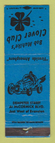 Matchbook Cover - Bob Muhlke's Clover Club Evanston IL Race Car WORN