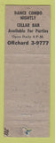 Matchbook Cover - Bob Muhlke's Clover Club Evanston IL Race Car WORN