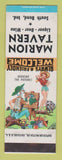Matchbook Cover - Marion Tavern South Bend IN hillbilly SAMPLE WORN BACK