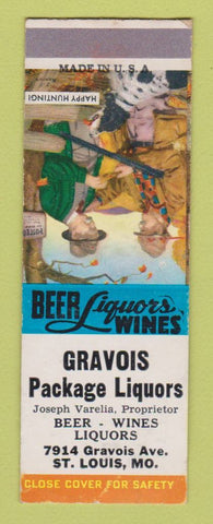 Matchbook Cover - Gravois Package Liquor St Louis MO SAMPLE WORN BACK