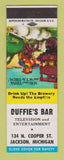 Matchbook Cover - Duffie's Bar Jackson MI SAMPLE WORN BACK