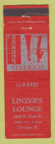 Matchbook Cover - Linzer's Lounge Chicago IL