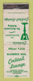 Matchbook Cover - McCormick Building Cocktail Lounge Chicago IL WORN