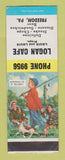 Matchbook Cover - Logan Cafe Freedom PA SAMPLE