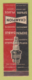 Matchbook Cover - Champion Spark Plugs