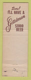 Matchbook Cover - Gettelman Beer Ray's Tavern Chicago? WEAR