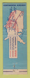 Matchbook Cover - Continental Airlines Phillips 66 oil gas WEAR