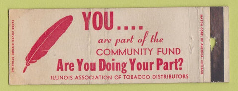 Matchbook Cover - Illinois Association Tobacco Distributors IL WORN