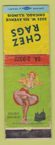 Matchbook Cover - Chez Rags Chicago IL pinup POOR