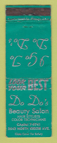 Matchbook Cover - Do Do's Beauty Salon Chicago IL POOR