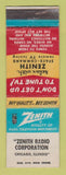 Matchbook Cover - Zenith TV Radio Corp Chicago IL WEAR