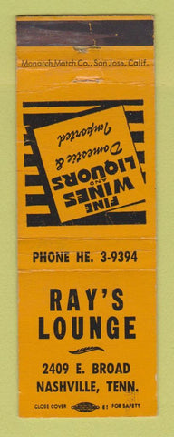 Matchbook Cover - Ray's Lounge Nashville TN WEAR