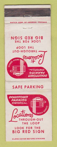 Matchbook Cover - Downtown Parking Stations Chicago IL WEAR