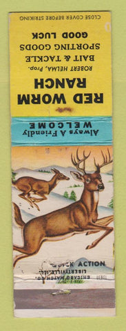 Matchbook Cover - Red Worm Ranch Wauconda IL WEAR