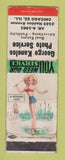 Matchbook Cover - George Kanelos Photo Service Chicago IL pinup WORN