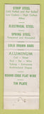 Matchbook Cover - Korhumel Steel Aluminum Evanston IL WEAR
