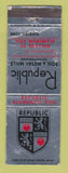 Matchbook Cover - Republic Foil Metal Mills Danbury CT WEAR
