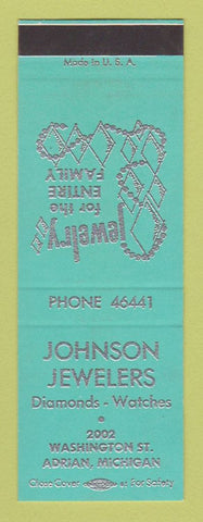 Matchbook Cover - Johnson Jewelry Adrian MI SAMPLE