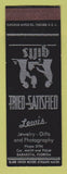 Matchbook Cover - Lewis Jewelry Gifts Sarasota FL SAMPLE WORN BACK
