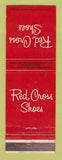 Matchbook Cover - Red Cross Shoes Henry Bernard Chicago IL